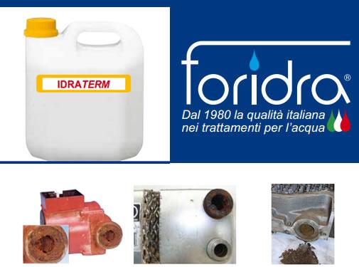  prodotti per la pulizia degli impianti idraulici, riscaldamento e condizionamento Foridra